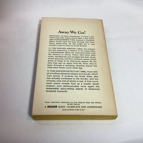 Tom Sawyer Abroad and Tom Sawyer Detective by Mark Twain 1968 Vintage Paperback - Picture 2 of 8
